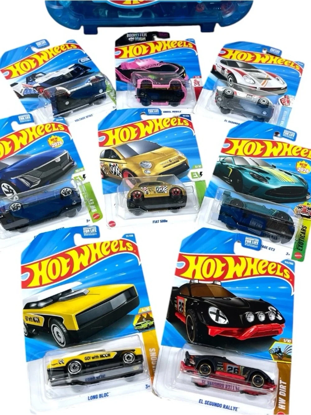 Blue Carrying Case with Hot Wheels Bundle